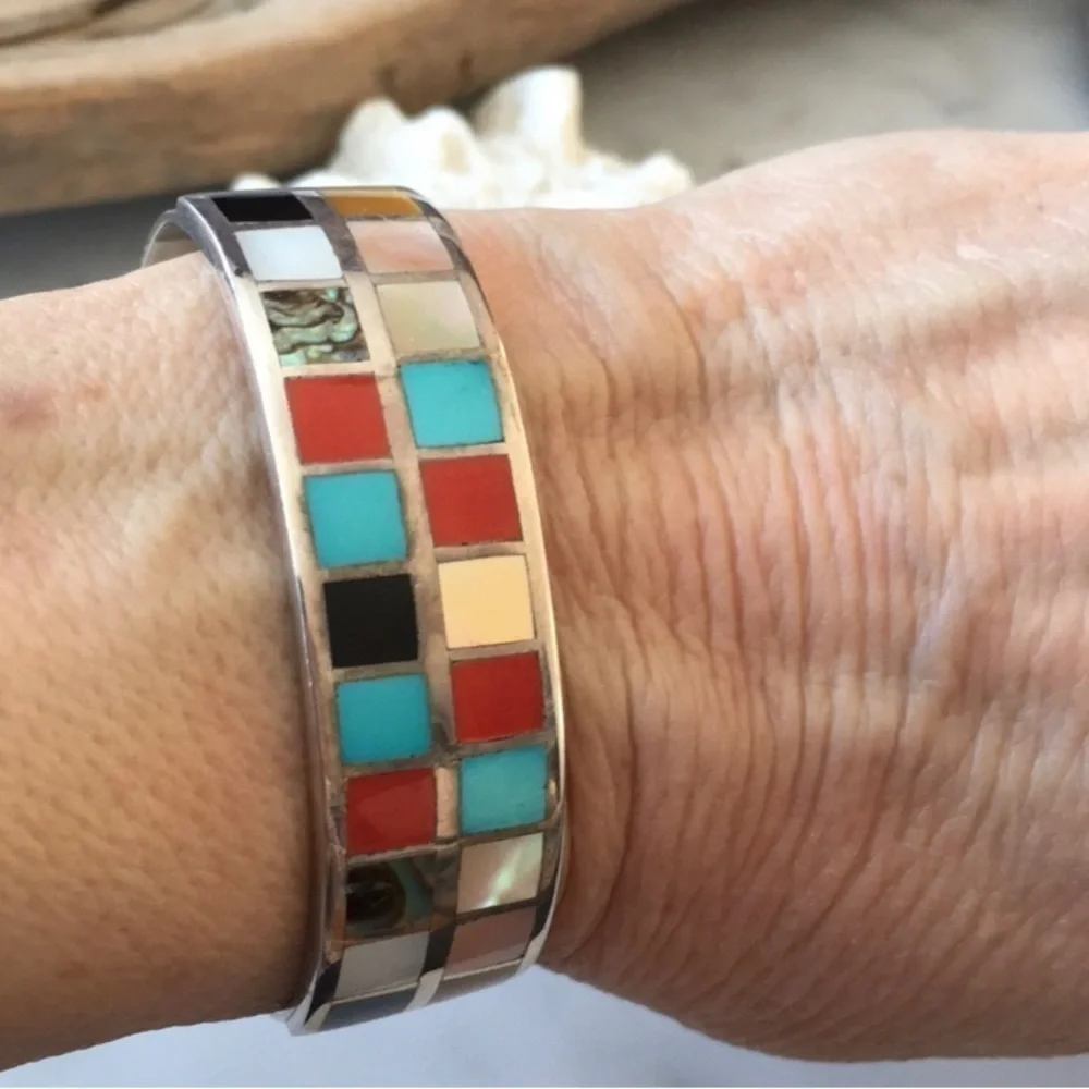 Vintage Native American Becenti Multi Bracelet
